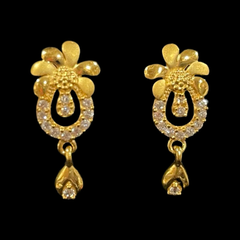 24K 999.9 gold earrings